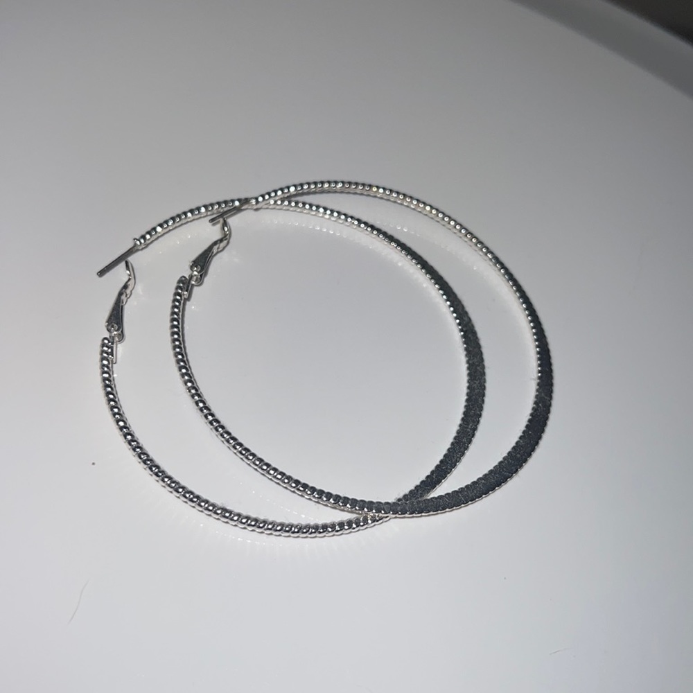 Silver hoops